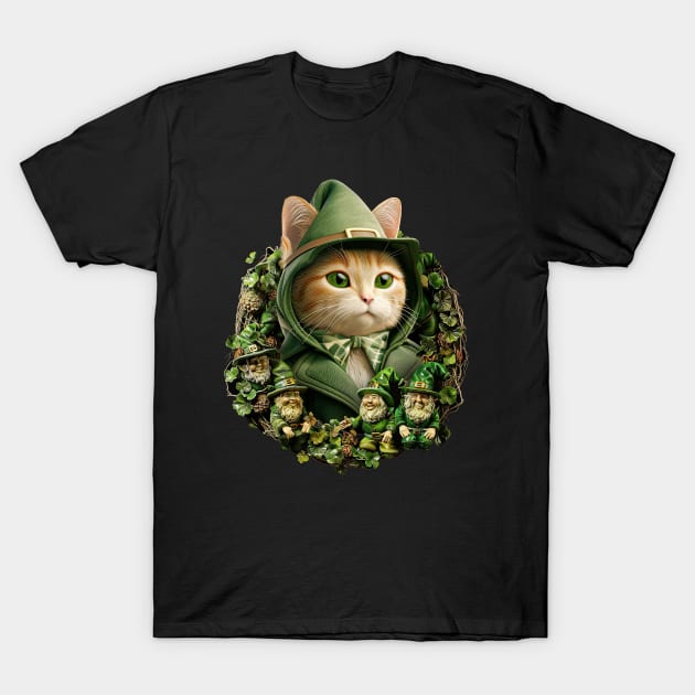 St Patricks day cat T-Shirt by Puppy & cute